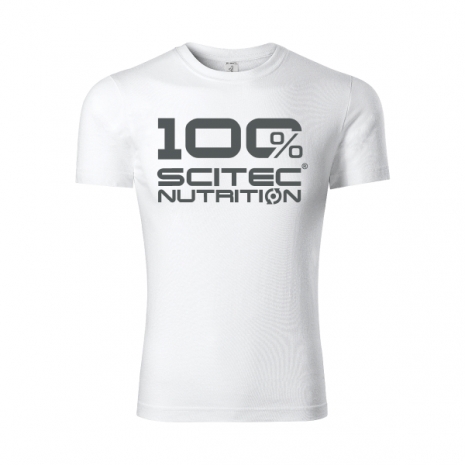 T-shirt 100% Scitec Nutrition Man White